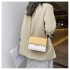 2025 new spring and summer new contrast color chain bag women's Korean version all-match shoulder crossbody fashionable texture small square bag